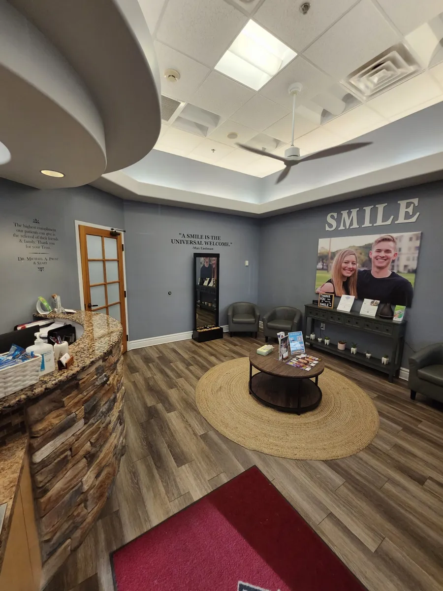 Reception and waiting area at Fletcher Heights Dental Care